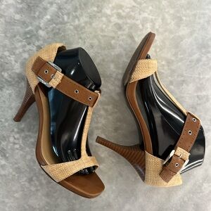 Cole Haan x Nike Air Raffia T Strap High Heel Sandals size 9